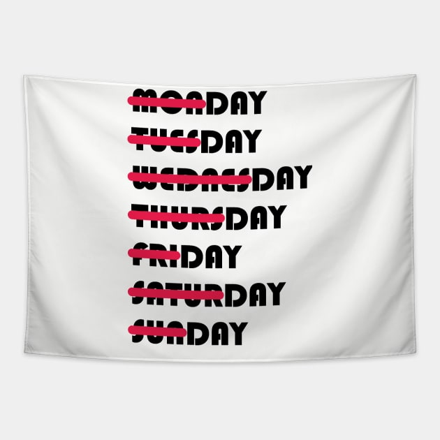 DAYS OF THE WEEK Tapestry by NikGenArtGroup