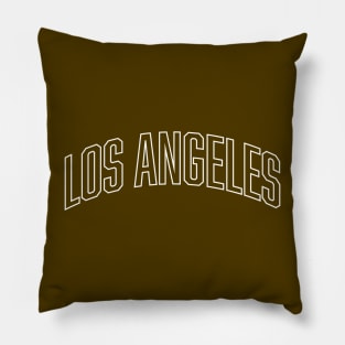 Los Angeles White Outline Pillow