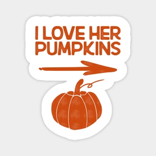 I Love Her Pumpkins Magnet