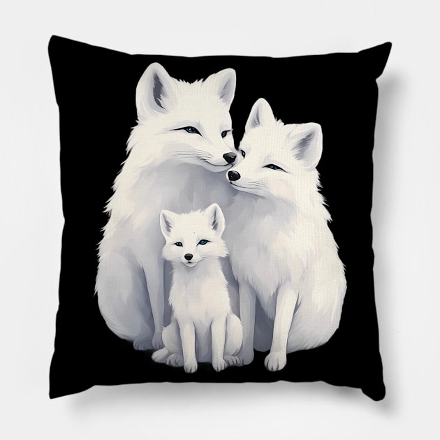 Fox Family Pillow by animegirlnft