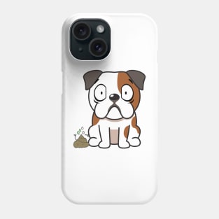 Funny bulldog smells poo poo Phone Case
