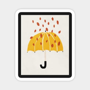 Umbrella, Autumn, Abstract, Mid century modern kids wall art, Nursery room Magnet