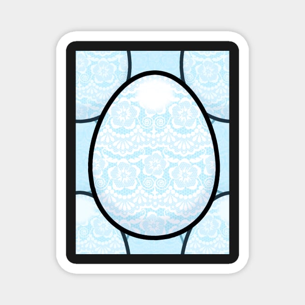 Blue Spring Easter Eggs Magnet by dogbone42