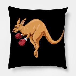 Kangaroo as boxer with boxing gloves Pillow