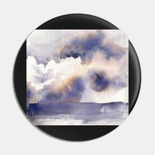 Abstract Watercolor Sky Pin