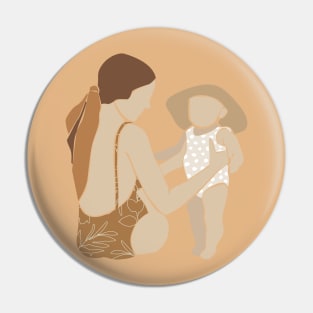 Abstract Family silhouette Illustration Pin