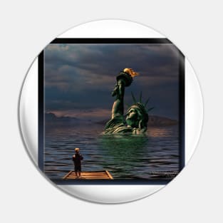 Fishin' With Lady Liberty Pin