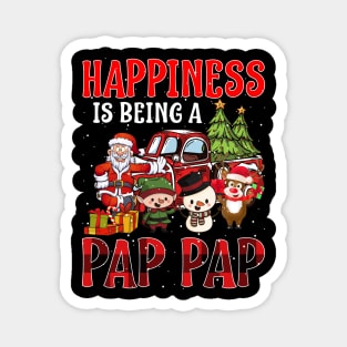 Happiness Is Being A Pap Pap Christmas Magnet