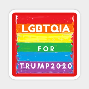 LGBTQIA FOR TRUMP 2020 Mug, Pin, Sticker Magnet