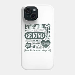 Positivity & Kindness Manifesto Phone Case