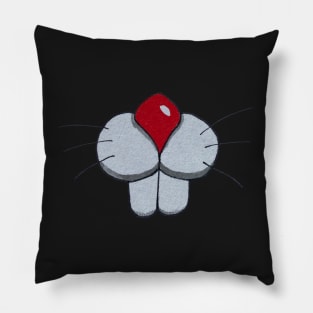 Cartoon Bunny face with big teeth Pillow