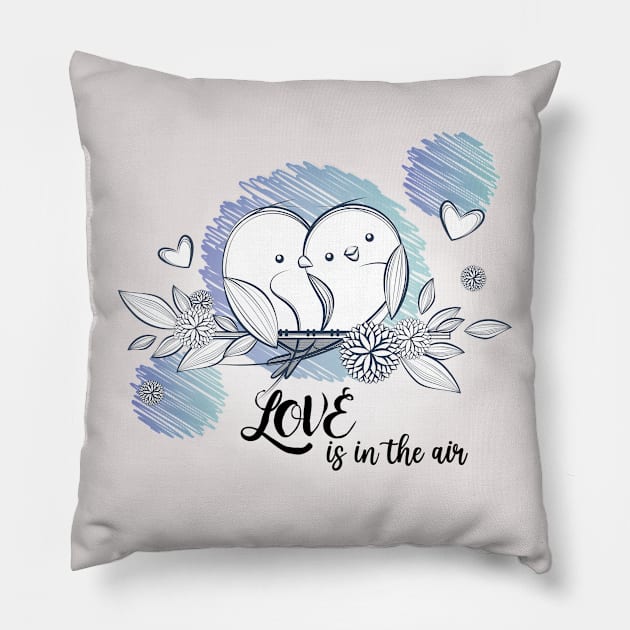 Love is in the Air Pillow by madihaagill@gmail.com