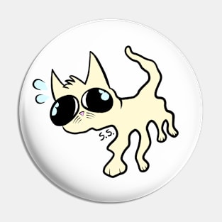 Anxiety Cat Colored Pin