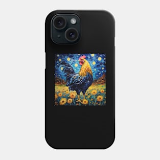 Starry Night Chicken Whimsy, Tee Triumph for Feathered Fanatics Phone Case