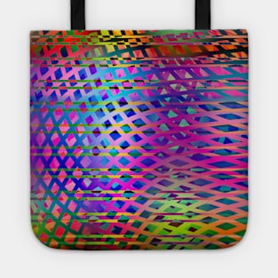 Multicolores abstract lines Tote