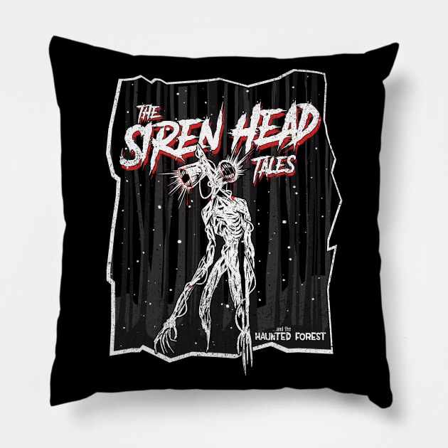 Scary Siren Head tales dark forest meme Pillow by opippi