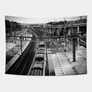 Train Station Photo Tapestry