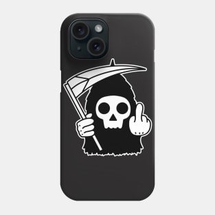Cute Grim Reaper With Middle Finger Phone Case