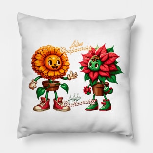 Cempasuchil & Cuetlaxochitl | Chicano Style Pillow