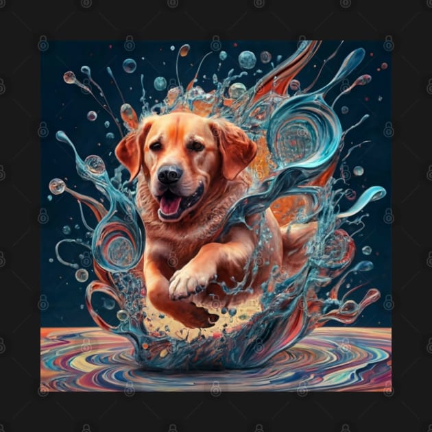 Golden Retriever Artwork: Radiant Warmth and Affection in Stunning Artistry by NotUrOrdinaryDesign