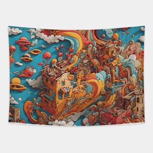 Street Art Dreamscape V1 Tapestry