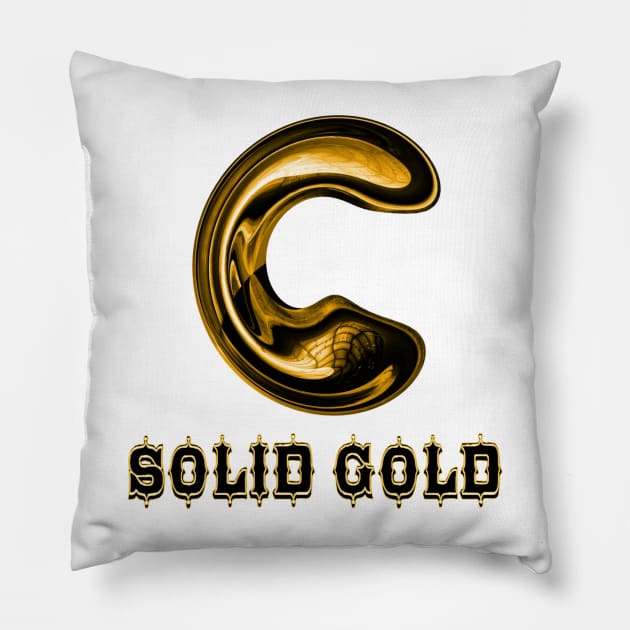 24 carat Solid Gold Millionaire Sacred Geometry 3D Pillow by PlanetMonkey