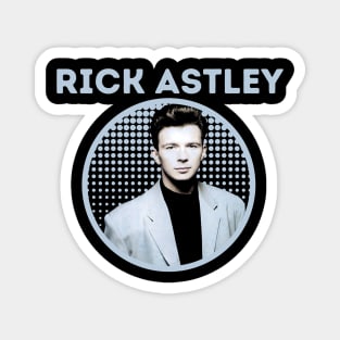 rick astley || light blue Magnet