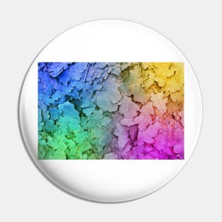 Frozen vibrant color oak leaves background Pin