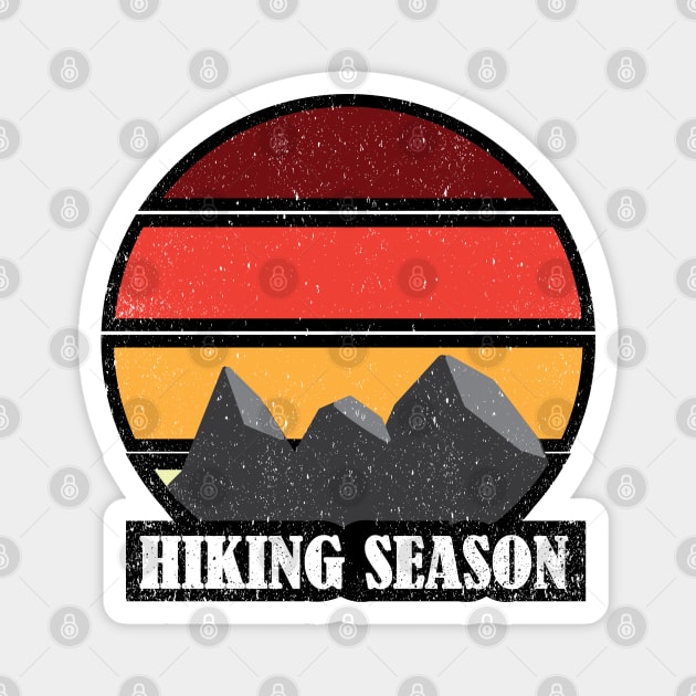 Hiking Season Magnet by Mathew Graphic