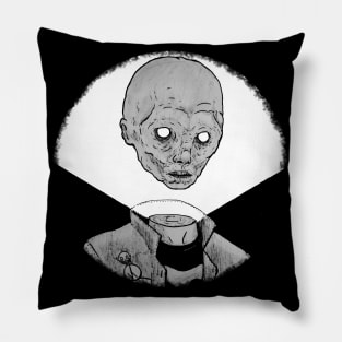 Head Haunter (Black and White) Pillow