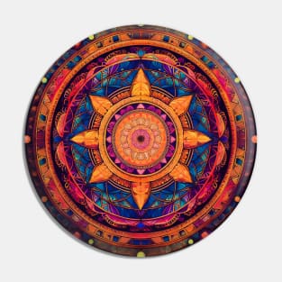Spiraling Whirlpools: Journey into the Depths of Mandala Art Pin