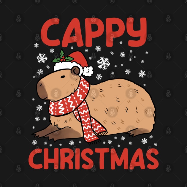 Happy Christmas a cute capybara ready for the holidays by Yarafantasyart