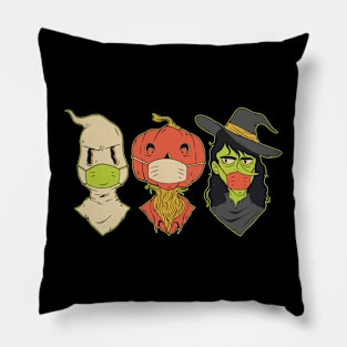 Monsters Wear Mask Too Pillow