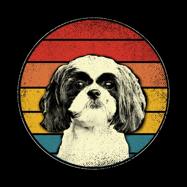 Vintage Shih Tzu T Shirt Gifts For Men Women Kids by blacks store