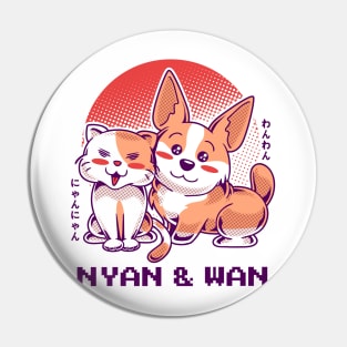 Cat and Dog Pin