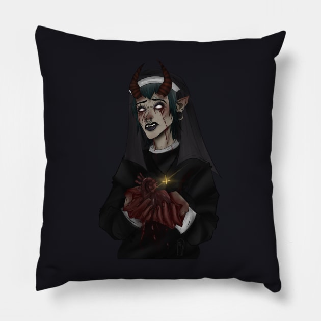 Nun Pillow by Witchymorgue