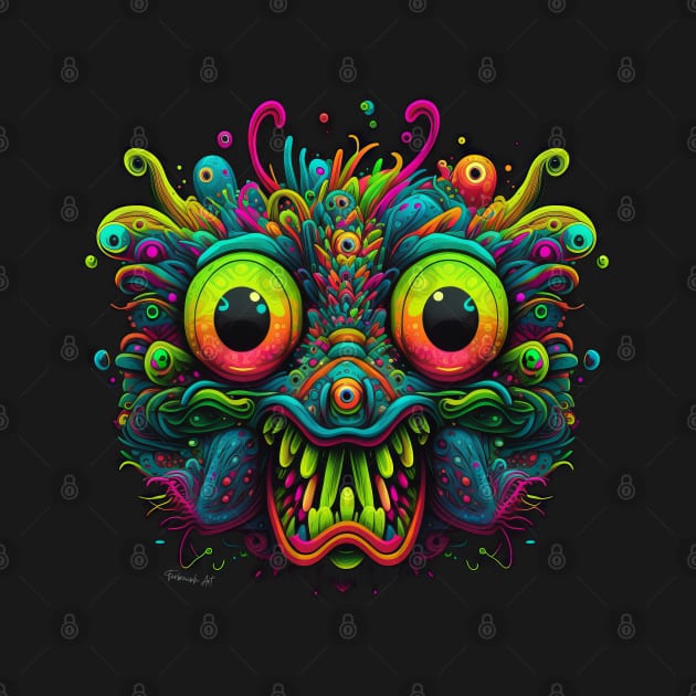 Psychedelic 3D Face #1 by Farbrausch Art 2023. by Farbrausch Art