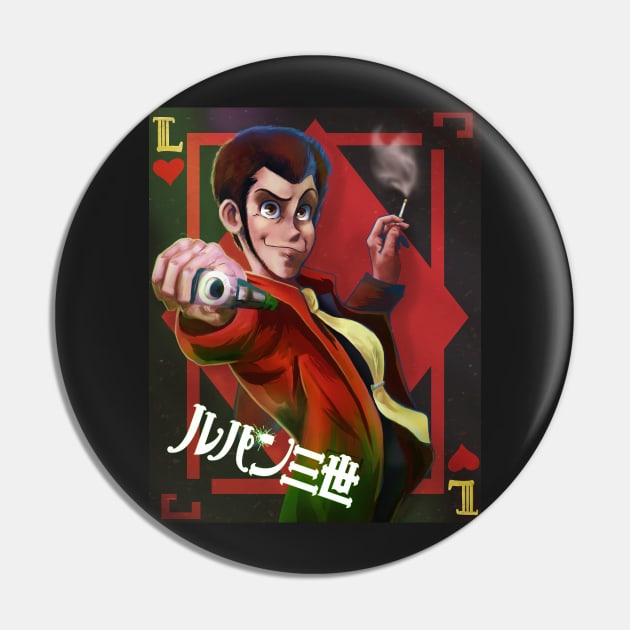Lupin the Third (Red Jacket with Logo) Pin by JuliaMaiDesigns