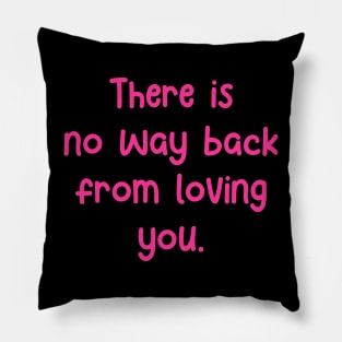 There is no way back Pillow