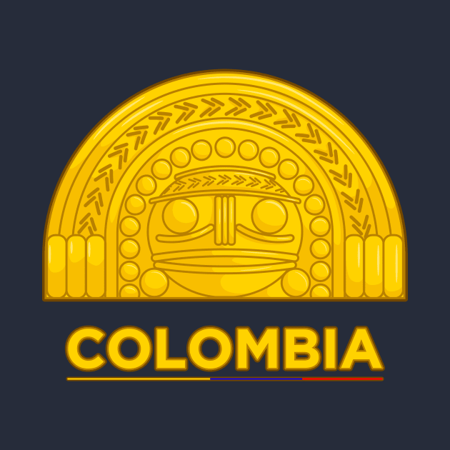 Ancient colombian indigenous golden zooform representation by Drumsartco