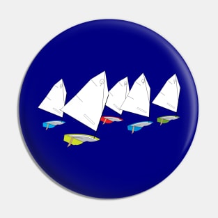 Optimist Sailing Dingy Sailboats Racing Pin