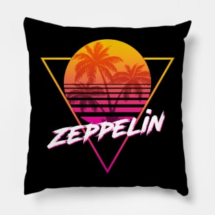 Zeppelin - Proud Name Retro 80s Sunset Aesthetic Design Pillow