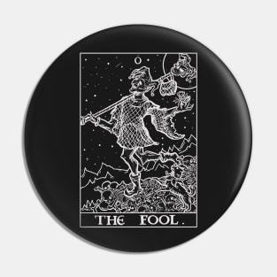 The Fool Tarot Card - Gothic Court Jester Pin