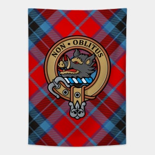 Clan MacTavish Crest over Tartan Tapestry