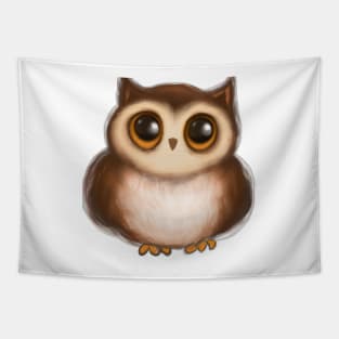 Cute Owl Drawing Tapestry