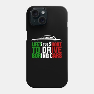 Life’s to Short to Drive Boring Cars Alfa Romeo Bertone Coupé (Multi colour Print) Phone Case