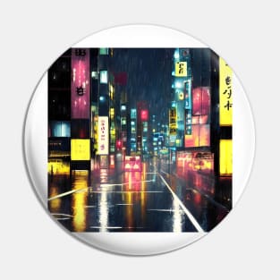 Neo Tokyo - Night Lights - Cyperpunk Pin
