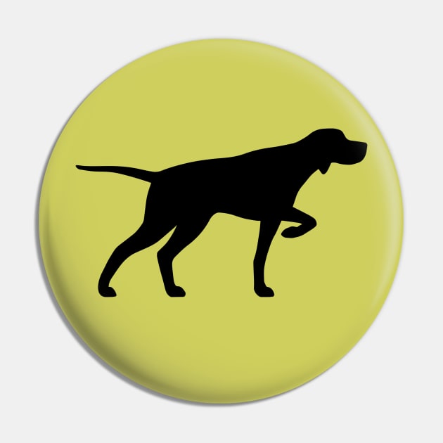 Pointer Dog Silhouette Pin by Coffee Squirrel