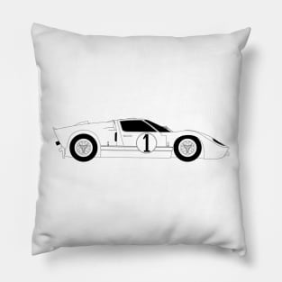 GT40 Black Outline Pillow