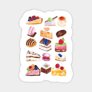 tasty cakes watercolor Magnet